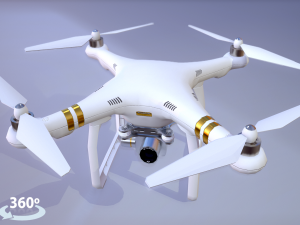 quadrocopters - phantom low poly 3D Model