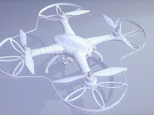 quadrocopters - qr 350 low poly drone 3D-Modell