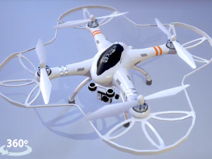 쿼드로콥터 - qr 350 로우 폴리 드론 3D 모델