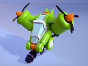 low poly dron 3D-Modell