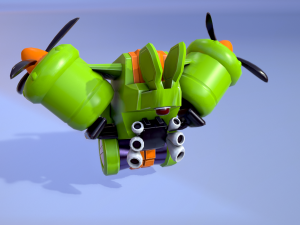 low poly dron 3D-Modell