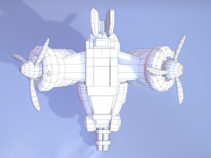 low poly dron 3D-Modell