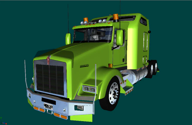 kenworth t800 3D Model .c4d .max .obj .3ds .fbx .stl .blend 