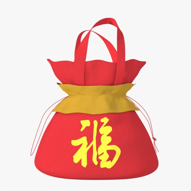 gift bag Modelo 3D .c4d .max .obj .3ds .fbx .stl .blend 
