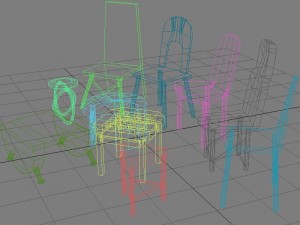 stool pack 01 3D Model