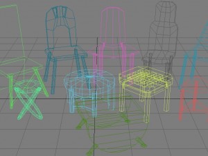 stool pack 01 3D Model