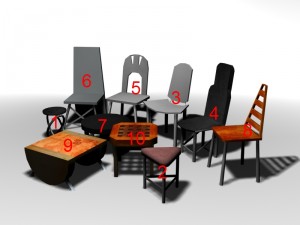 stool pack 01 3D Model