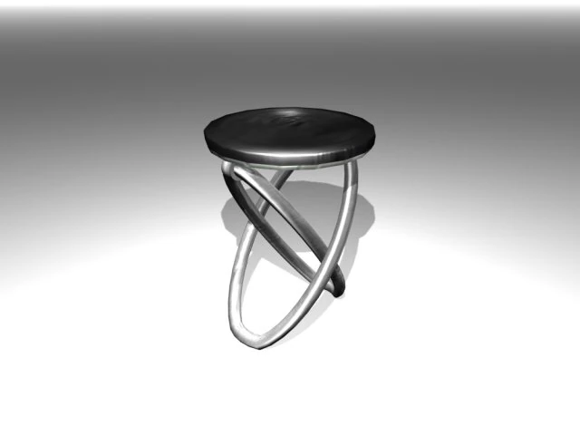unusual stool for kitchen 01 3D Model .c4d .max .obj .3ds .fbx .stl .blend 