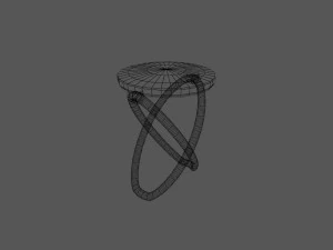unusual stool for kitchen 01 3D Model