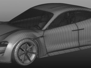 porsche mission e Modello 3D