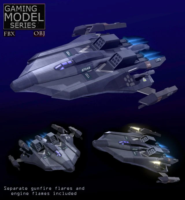 bomber lp 3D Model .c4d .max .obj .3ds .fbx .stl .blend 