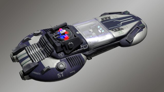 cyber police car 3D 模型 .c4d .max .obj .3ds .fbx .stl .blend