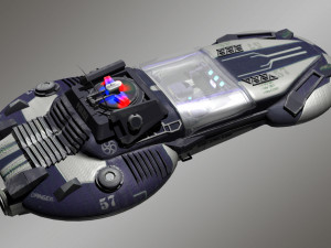 cyber police car 3D मॉडल