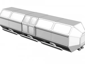 scifi tram shuttle 3D Model