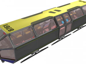scifi tram shuttle 3D Model