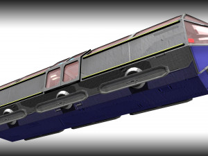 scifi tram shuttle 3D 모델
