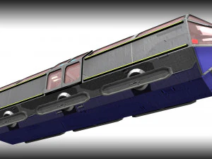 scifi tram shuttle 3D Model