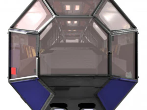 scifi tram shuttle 3D Model