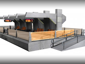scifi tram station Modelo 3D