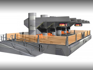 scifi tram station 3D Model