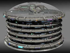 dome district 2 Modello 3D