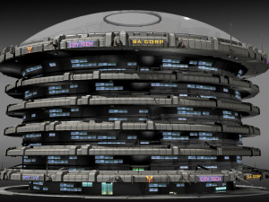 dome district 2 Modello 3D