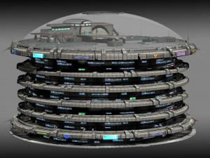 dome district 2 Modello 3D