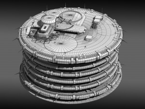 dome district 2 Modello 3D