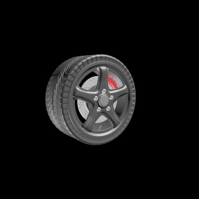 wheel 3ds fbx 3D Модель .c4d .max .obj .3ds .fbx .stl .blend 