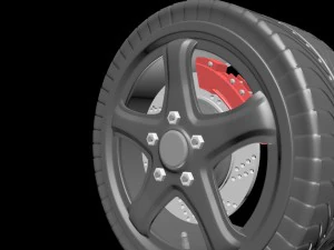 wheel 3ds fbx 3D Model