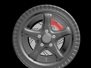 wheel 3ds fbx 3D Model