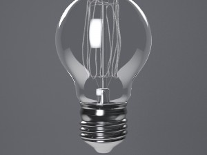 clear glass bulb 3D मॉडल