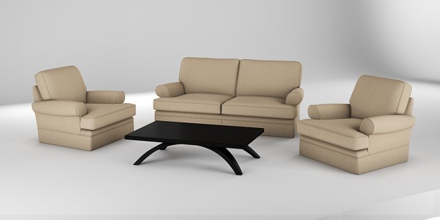 realistic sofa collection arm chair and two seater sofa 3D Modell .c4d .max .obj .3ds .fbx .stl .blend 
