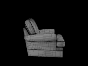 realistic sofa collection arm chair and two seater sofa 3D Modell