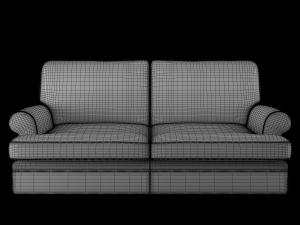 realistic sofa collection arm chair and two seater sofa 3D Modell