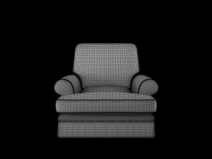realistic sofa collection arm chair and two seater sofa 3D Modell