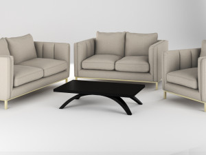 sofa collection arm chair and two seat and three seat sofa Modelo 3D