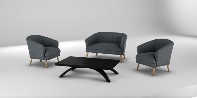 sofa collection arm chair two seat 3D Model .c4d .max .obj .3ds .fbx .stl .blend 