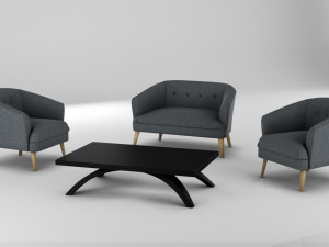 sofa collection arm chair two seat 3D मॉडल