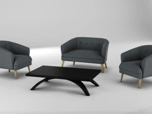 sofa collection arm chair two seat 3D Model