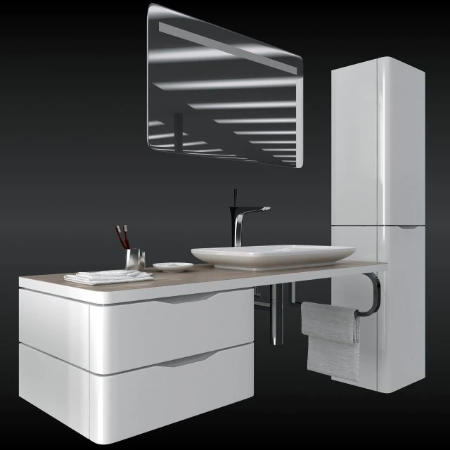 duravit puravida set 3D Model .c4d .max .obj .3ds .fbx .stl .blend 