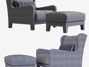 armchair foster soft meridiani h90 x l88 x d97 3D 모델