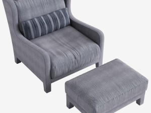 armchair foster soft meridiani h90 x l88 x d97 3D Модель