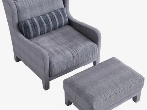armchair foster soft meridiani h90 x l88 x d97 3D Model