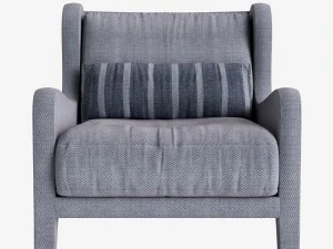 armchair foster soft meridiani h90 x l88 x d97 3D Model