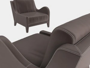 flai armchair nouvelle vague art 11518 dx 3D Model