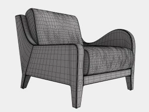flai armchair nouvelle vague art 11518 dx 3D Model