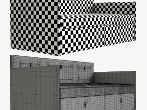 sofa gramercy home french bed 3D Model