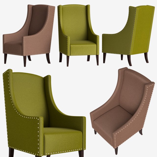 armchair pushe liol 3D 모델 .c4d .max .obj .3ds .fbx .stl .blend 