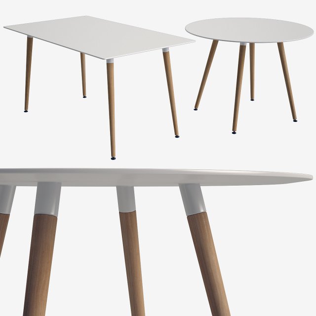 tables set daw la forma decor Modello 3D .c4d .max .obj .3ds .fbx .stl .blend 